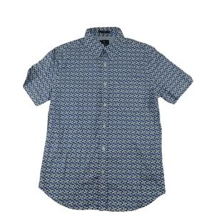 Ben Sherman Stretch Button Up Short Sleeve Pattern‎ Shirt Size S